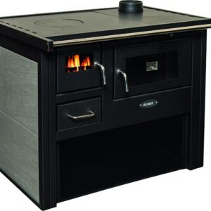 CUCINA A LEGNA CON FORNO PATTY PORTA VETRO TORTORA FIANCHI IN CERAMICA