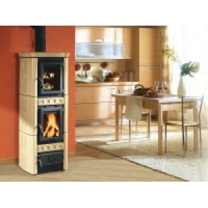 STUFA A LEGNA NORDICA GAIA CON FORNO CAPPUCCINO