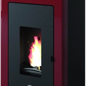 Termostufa a pellet Punto Fuoco Ilaria Hydro 17,5 KW rossa