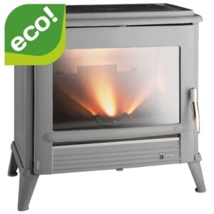 STUFA A LEGNA INVICTA MODENA SMALTATA GRIGIO