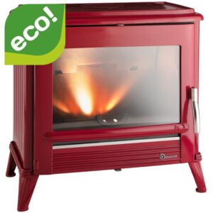 STUFA A LEGNA INVICTA MODENA SMALTATA ROSSO