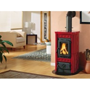 STUFA A LEGNA NORDICA GAIA BORDEAUX