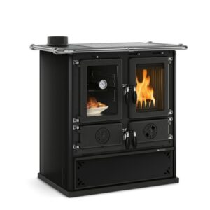 STUFA CUCINA A LEGNA NORDICA ROSETTA STEEL SINISTRA