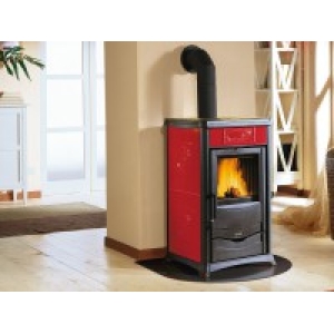 STUFA A LEGNA NORDICA ROSSELLA PLUS LIBERTY BORDEAUX
