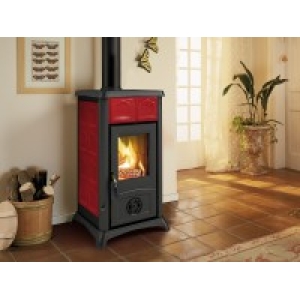STUFA A LEGNA NORDICA GEMMA ELEGANCE BORDEAUX