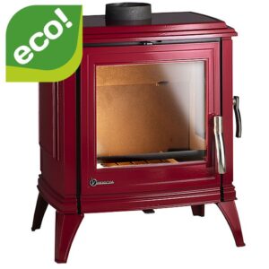 STUFA A LEGNA INVICTA SEDAN M SMALTATA ROSSO